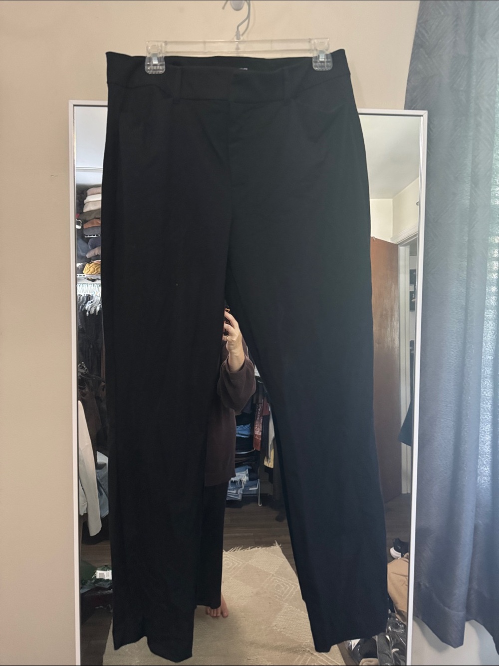 Old Navy Black Straight-Leg Trousers